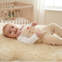 BW-13-443: Baby Velour 2 Piece Dungaree Set - I Love Mummy & Daddy (NB-6 Months)